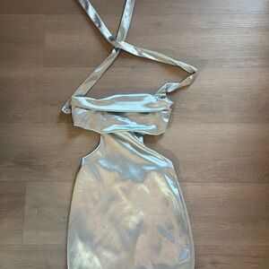 Lucy in the Sky Silk Light Blue Dress